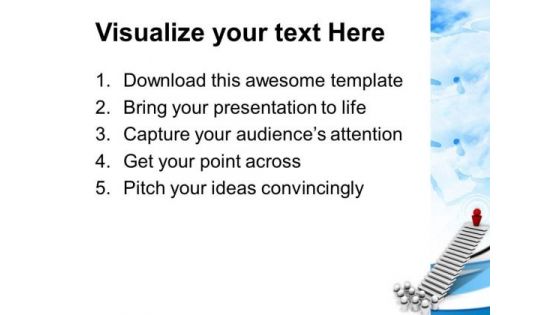 Leader On Top Business Success PowerPoint Templates And PowerPoint Themes 0712