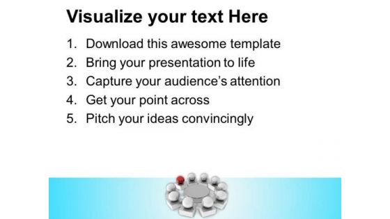 Leader With Team Mates Growth Factors PowerPoint Templates Ppt Backgrounds For Slides 0313