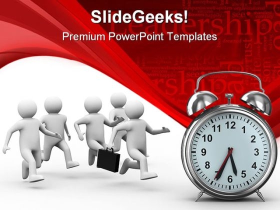 Leadership And Time Concept Business PowerPoint Backgrounds And Templates 1210