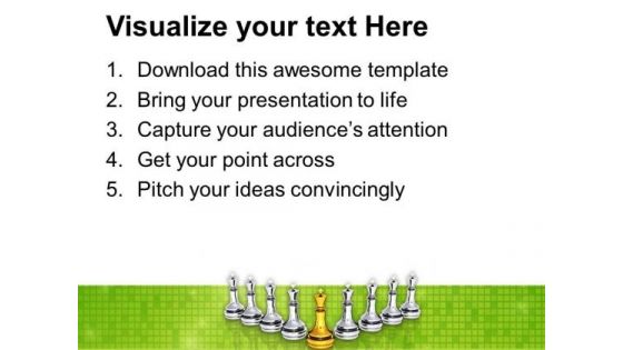Leadership Concept Chess Competition PowerPoint Templates Ppt Backgrounds For Slides 1212