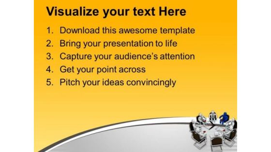 Leadership Meeting For Time Bound Solution PowerPoint Templates Ppt Backgrounds For Slides 0813