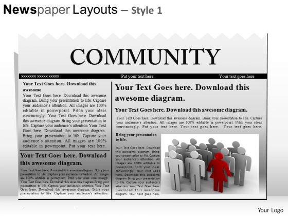Leadership Newspaper Headline PowerPoint Slides And Ppt Templates