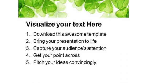 Leaf Clover Nature PowerPoint Themes And PowerPoint Slides 0511