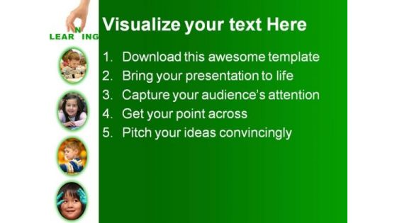 Learning Education PowerPoint Template 1010