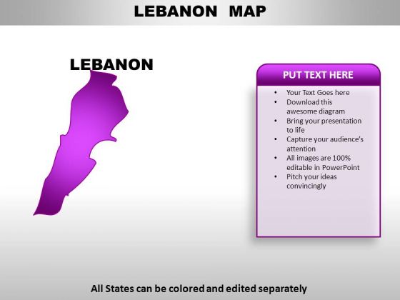 Lebanon PowerPoint Maps