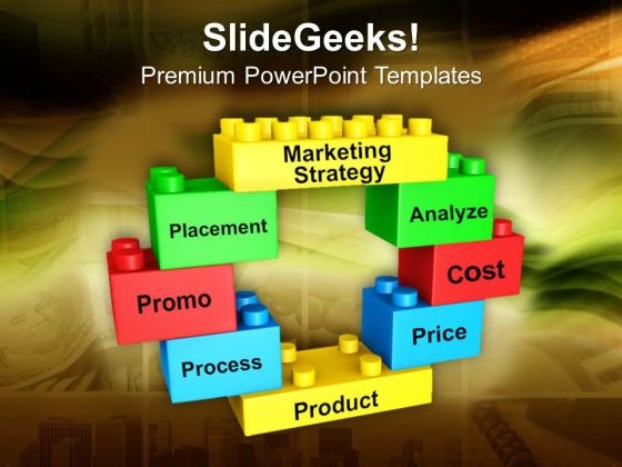 Lego Blocks Forming Circle Marketing Strategy PowerPoint Templates Ppt Backgrounds For Slides 0313