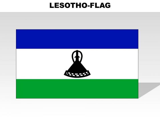 Lesotho Country PowerPoint Flags