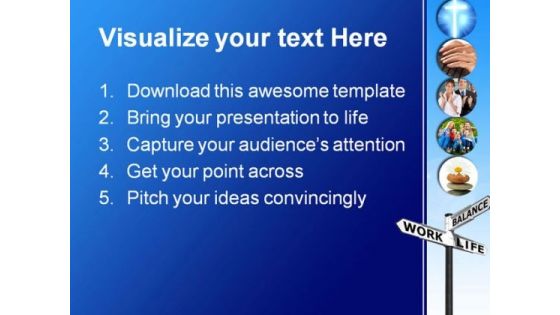 Life Work Balance People PowerPoint Template 0610