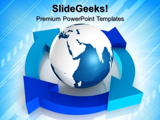 Lifecycle With Globe PowerPoint Templates And PowerPoint Themes 0812