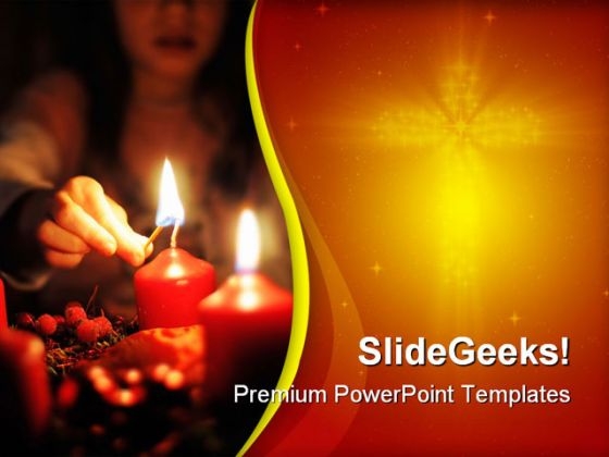 Light A Candle Beauty PowerPoint Templates And PowerPoint Backgrounds 0711