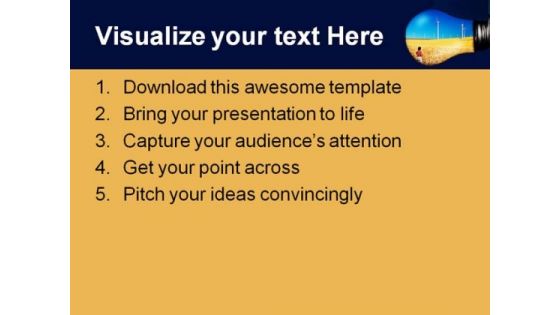 Light Blub Nature PowerPoint Background And Template 1210