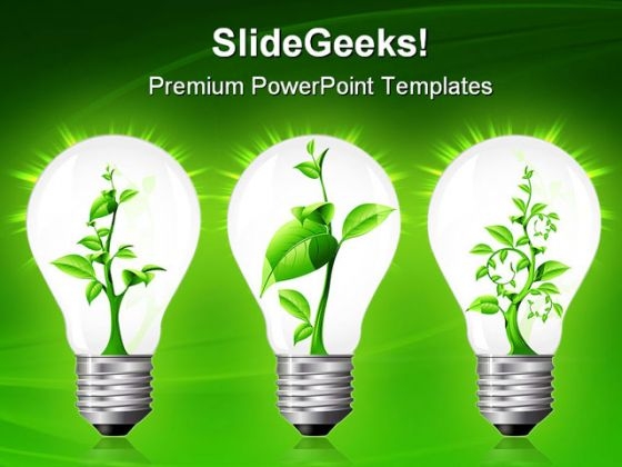 Light Bulb With Sprout Inside Nature PowerPoint Templates And PowerPoint Backgrounds 0411