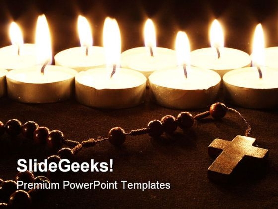 Light Candel Religion PowerPoint Backgrounds And Templates 1210