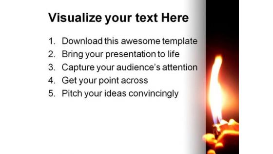 Light In Darkness Religion PowerPoint Template 0610