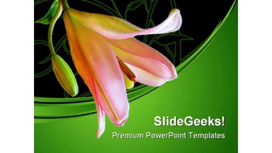 Lily Downlighter Nature PowerPoint Templates And PowerPoint Backgrounds 0411