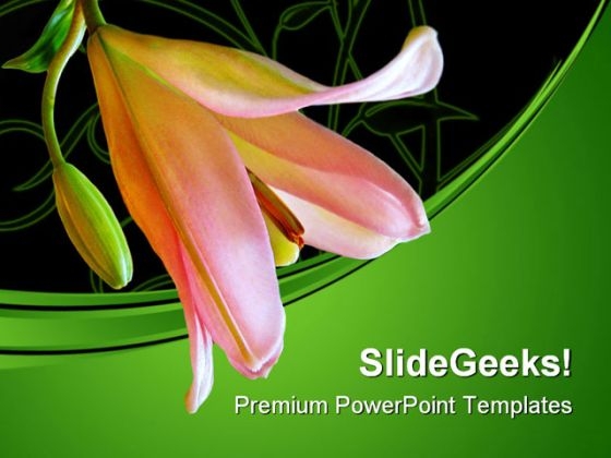Lily Downlighter Nature PowerPoint Themes And PowerPoint Slides 0411