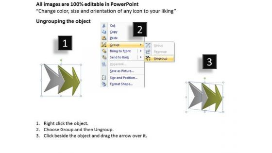 Linear Process Using Arrows 2 Stages Ppt Schematic Design PowerPoint Templates