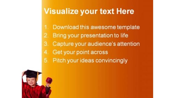 Little Graduate Education PowerPoint Backgrounds And Templates 1210