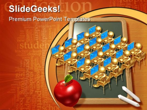 Little Students Education PowerPoint Template 0810
