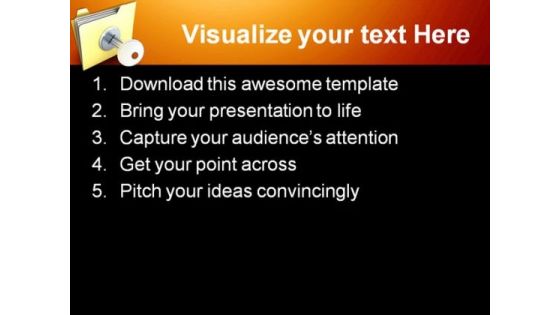 Locked Folder Security PowerPoint Templates And PowerPoint Backgrounds 0311