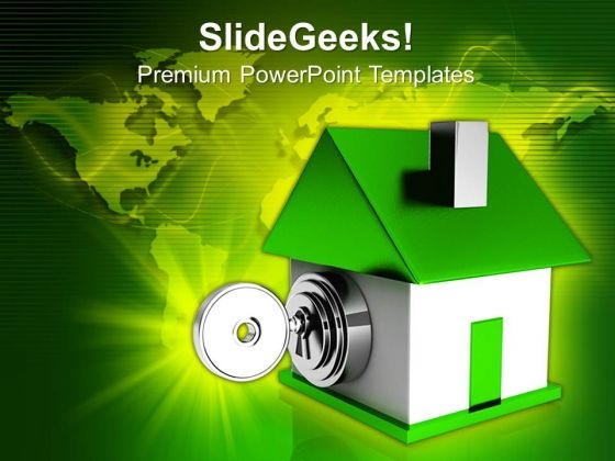 Locked With Key Security PowerPoint Templates And PowerPoint Themes 0912