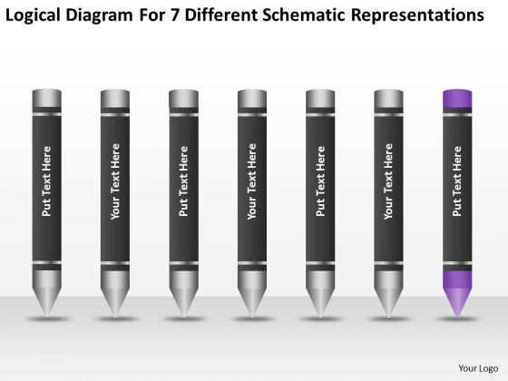 Logical Diagram For 7 Different Schematic Representations Ppt Plan Business PowerPoint Templates
