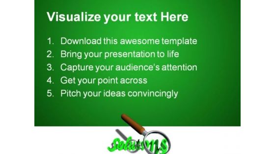Looking For Solutions Business PowerPoint Themes And PowerPoint Slides 0511