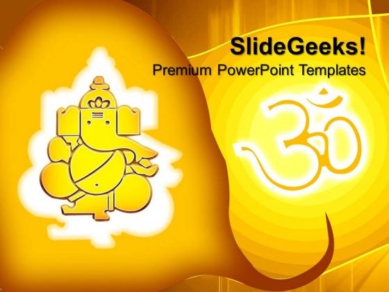 Lord Ganesh Religion PowerPoint Templates And PowerPoint Themes 0712