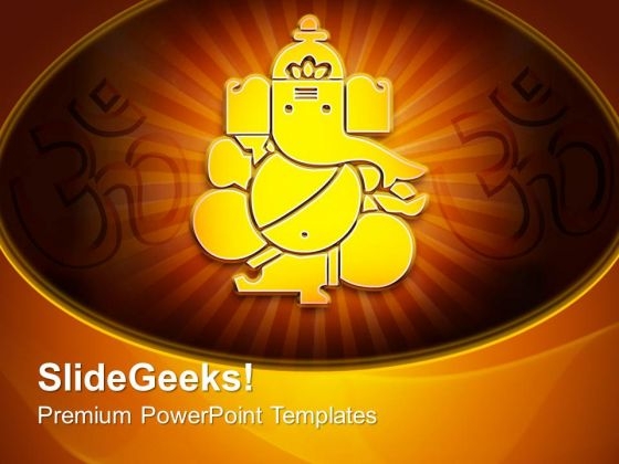 Lord Ganesh Religion PowerPoint Templates And PowerPoint Themes 0812