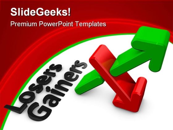Losers Gainers Arrows Shapes PowerPoint Templates And PowerPoint Backgrounds 0211
