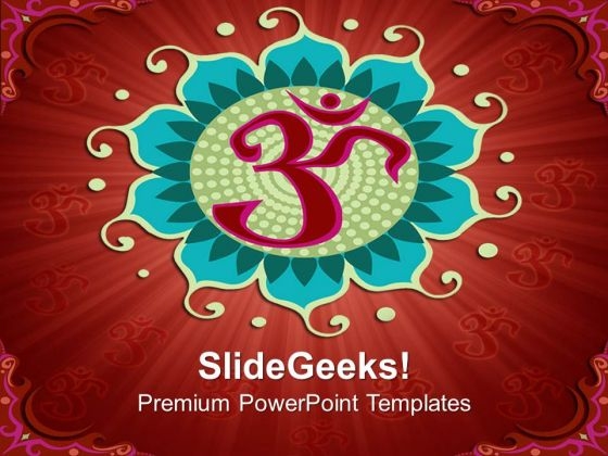 Lotus Aum Hinduism PowerPoint Templates And PowerPoint Themes 0712