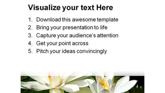 Lotus Flowers Beauty PowerPoint Template 1110