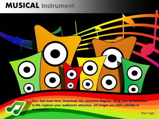 Loudspeakers PowerPoint Templates Music PowerPoint Ppt Slides