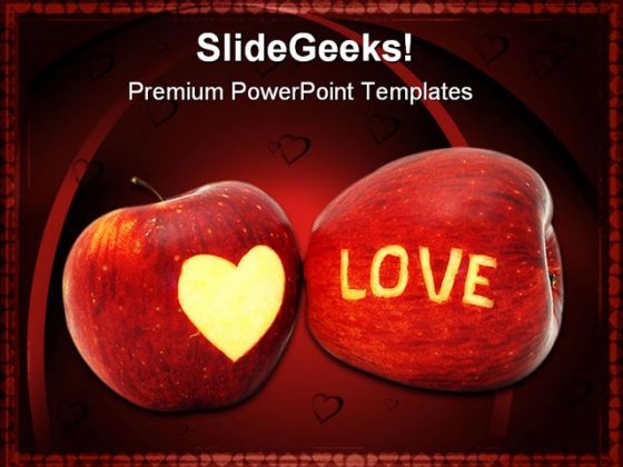 Love Apple Food PowerPoint Template 0810