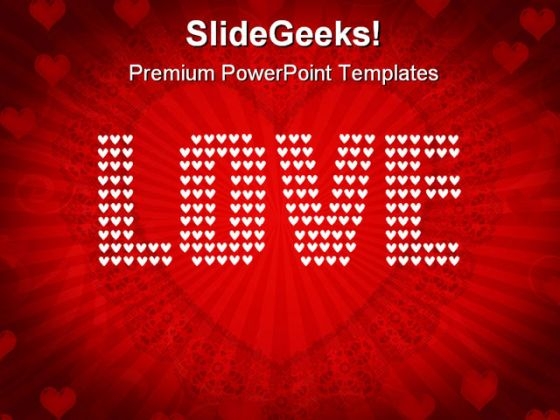 Love Wedding Abstract PowerPoint Template 0610