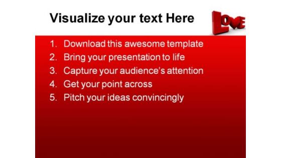 Love Wedding PowerPoint Template 0610