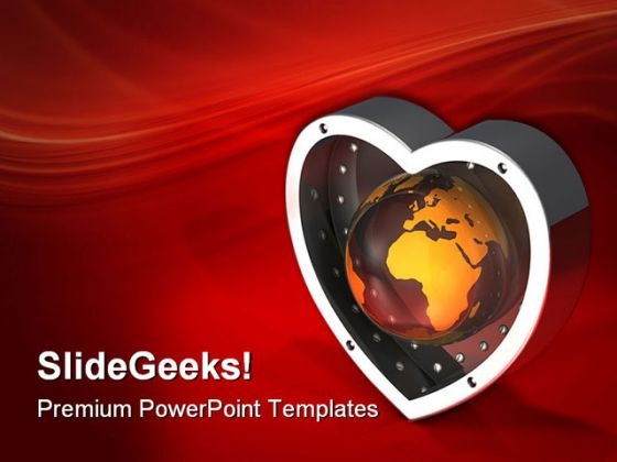 Loving The World Metaphor PowerPoint Templates And PowerPoint Backgrounds 0711