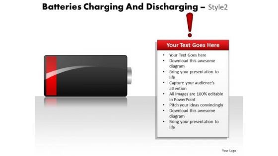 Low Power Batteries Charging And Discharging PowerPoint Slides And Ppt Diagram Templates
