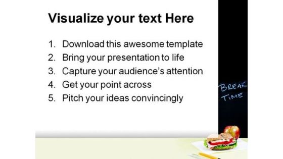 Lunch Break Education PowerPoint Templates And PowerPoint Backgrounds 0611