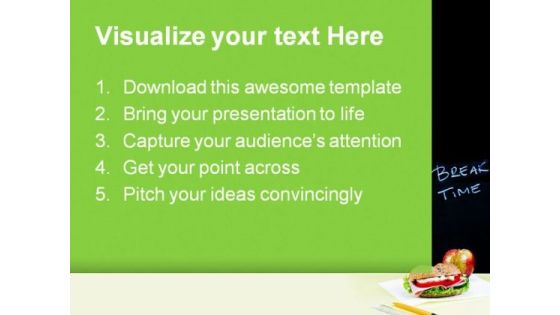 Lunch Break Education PowerPoint Templates And PowerPoint Backgrounds 0611