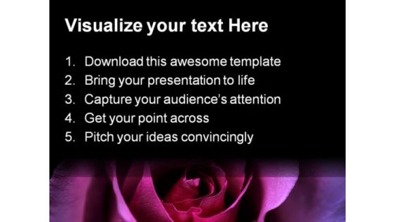 Macro Pink Rose Beauty PowerPoint Templates And PowerPoint Backgrounds 0311