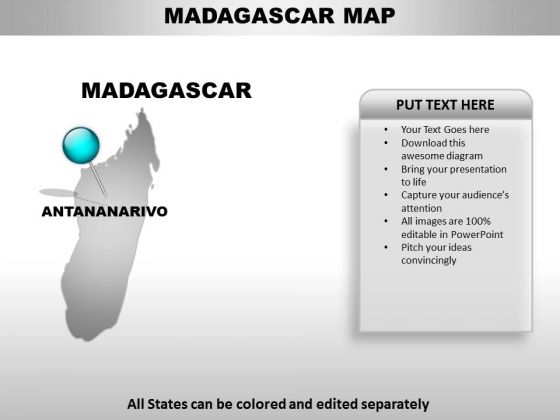 Madagscar Country PowerPoint Maps