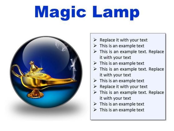 Magic Lamp Metaphor PowerPoint Presentation Slides C