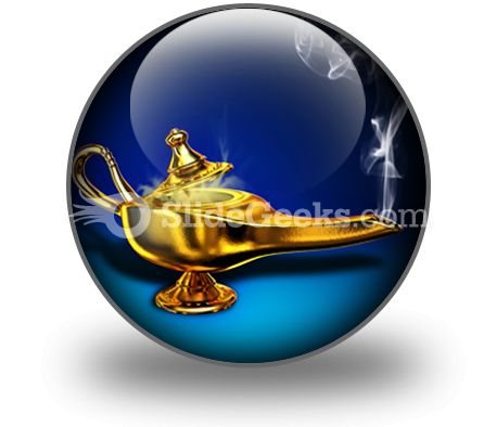 Magic Lamp PowerPoint Icon C