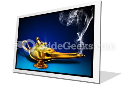 Magic Lamp PowerPoint Icon F