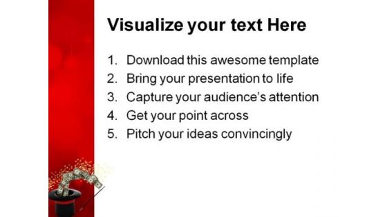 Magic Wand Money PowerPoint Template 0610