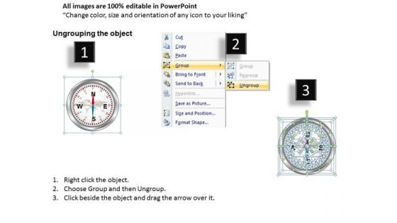 Magnetic Compass PowerPoint Slides And Ppt Template Graphics