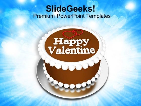 Make A Cake For Valentine Day PowerPoint Templates Ppt Backgrounds For Slides 0713