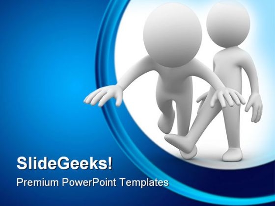 Make Him Fall Down Business PowerPoint Templates And PowerPoint Backgrounds 0511