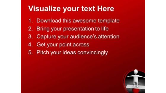 Man Balancing On Ball Sports PowerPoint Templates And PowerPoint Themes 0612